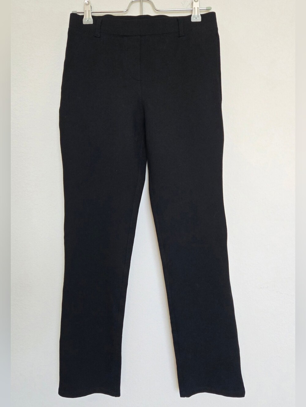 Quince Black Ultra-Stretch Ponte Straight Leg Pants